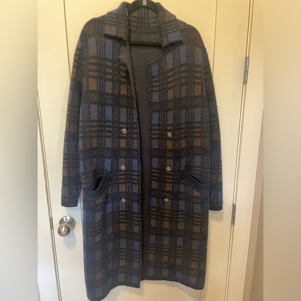 Pierre Balmain knitted long coat SZ S $1570